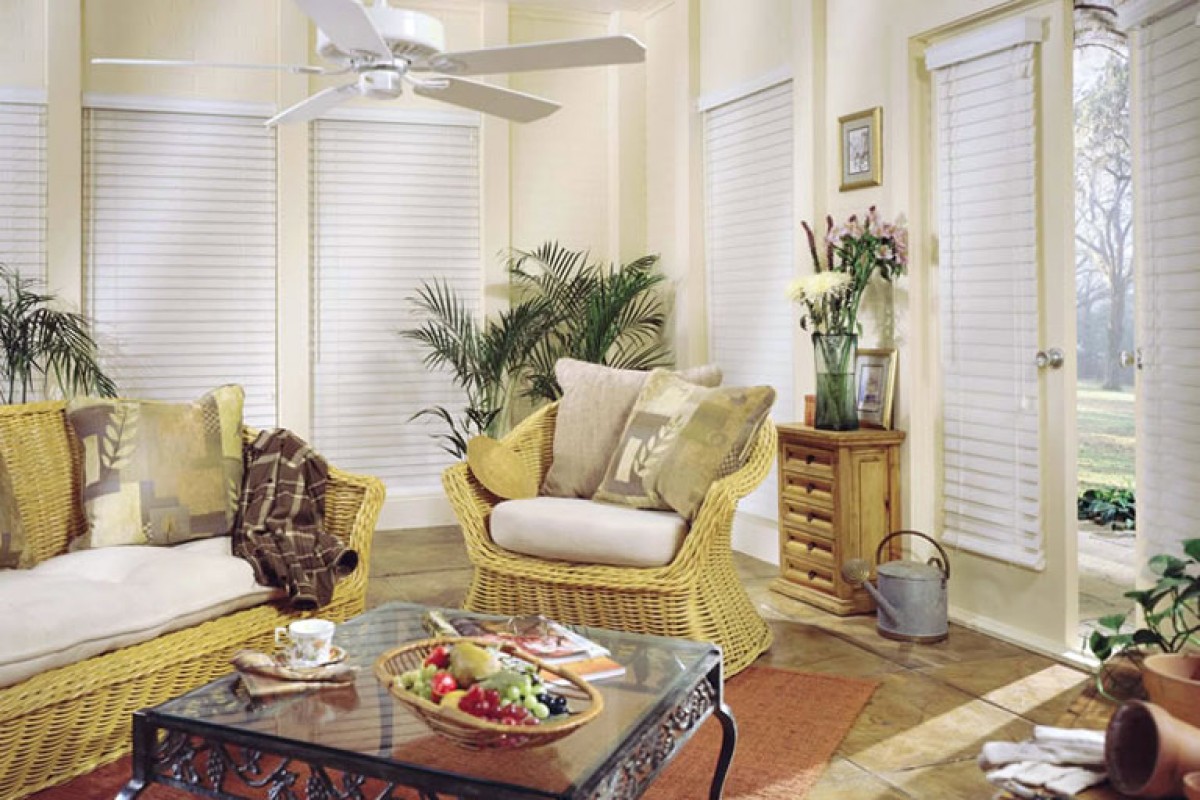 2 1/2” Privacy No Holes Faux Wood Blinds from Direct Buy Blinds